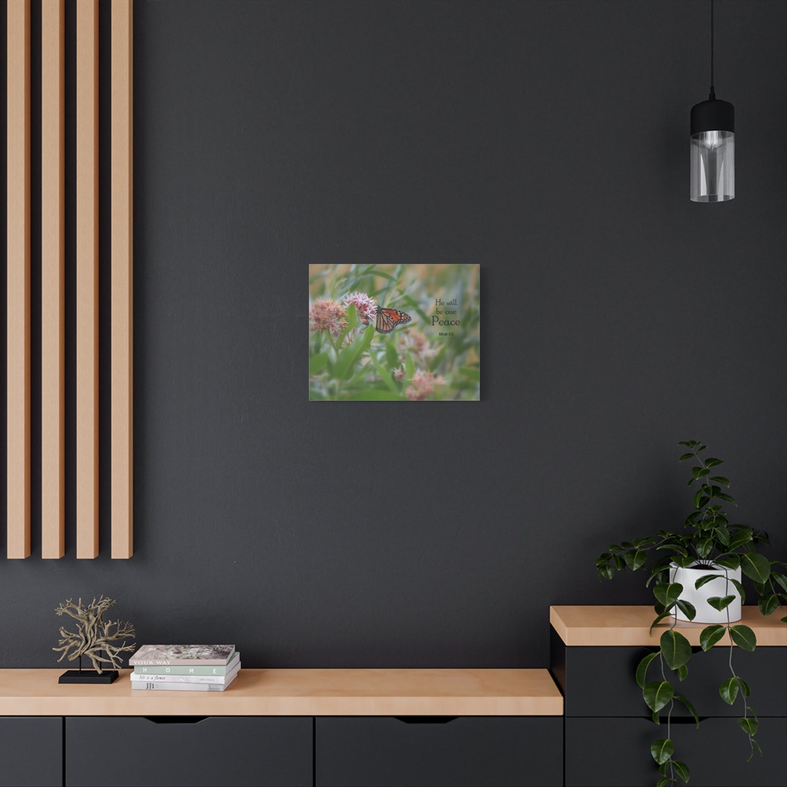 Scripture Walls Our Peace Micah 5:5 Bible Verse Canvas Christian Wall Art Ready to Hang-Express Your Love Gifts
