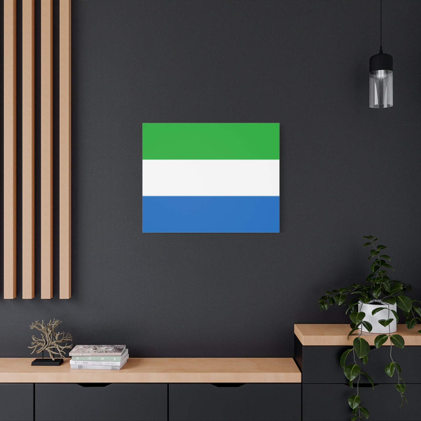 Sierra Leone Country Flag Canvas Vibrant Wall Art Unframed Home Decor-Express Your Love Gifts
