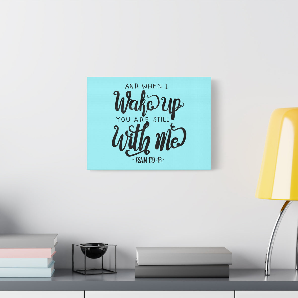 Scripture Canvas Still With Me Psalm 139:18 Christian Wall Art Bible Verse Print Ready to Hang-Express Your Love Gifts