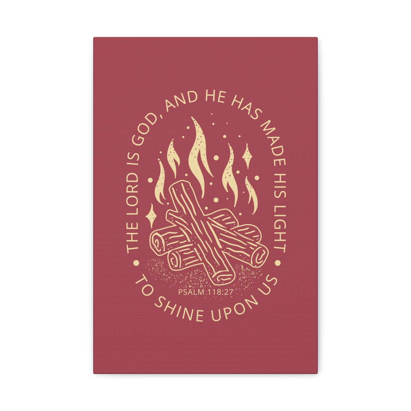 Scripture Canvas The Lord Is God Psalm 118:27 Christian Wall Art Bible Verse Print Ready To Hang-Express Your Love Gifts