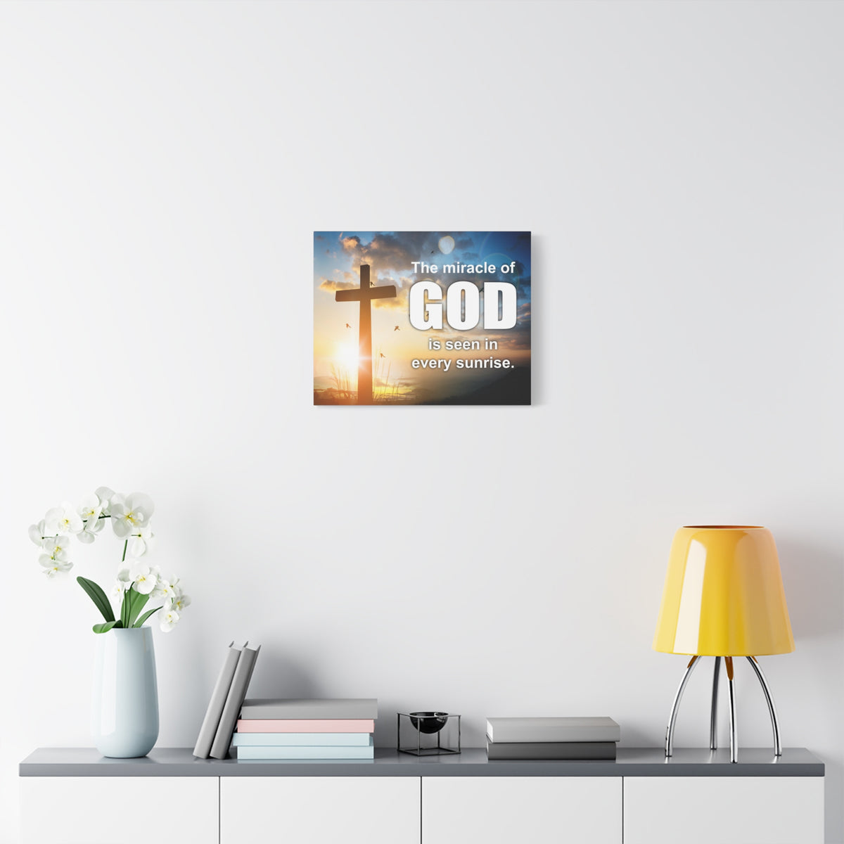 Scripture Canvas The Miracle of God Psalm 118:24 Christian Wall Art Bible Verse Print Ready to Hang-Express Your Love Gifts