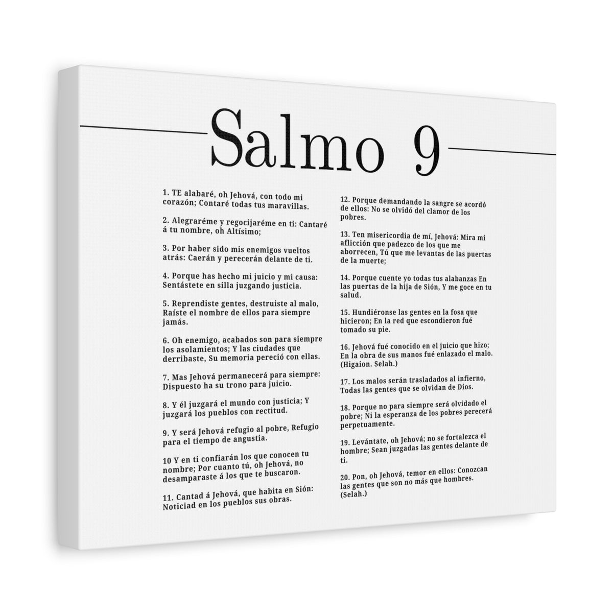 Salmo 9 Impresión De Arte Cristiano en la Pared Lista Para Colgar-Express Your Love Gifts