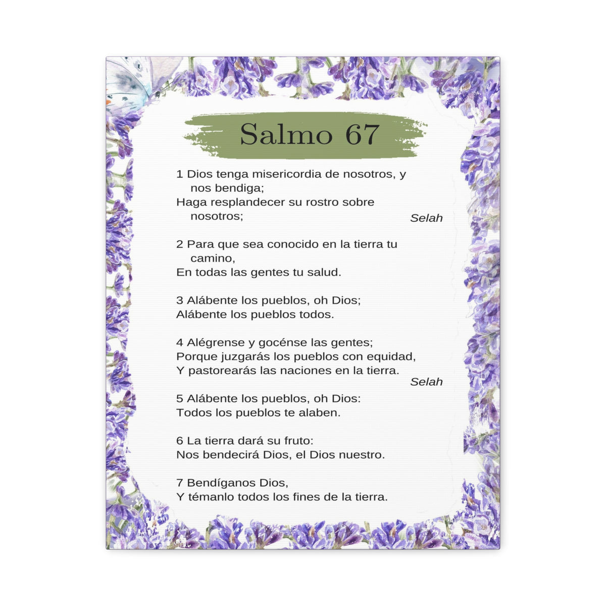 Salmo 67 Impresión De Arte Cristiano en la Pared Lista Para Colgar-Express Your Love Gifts