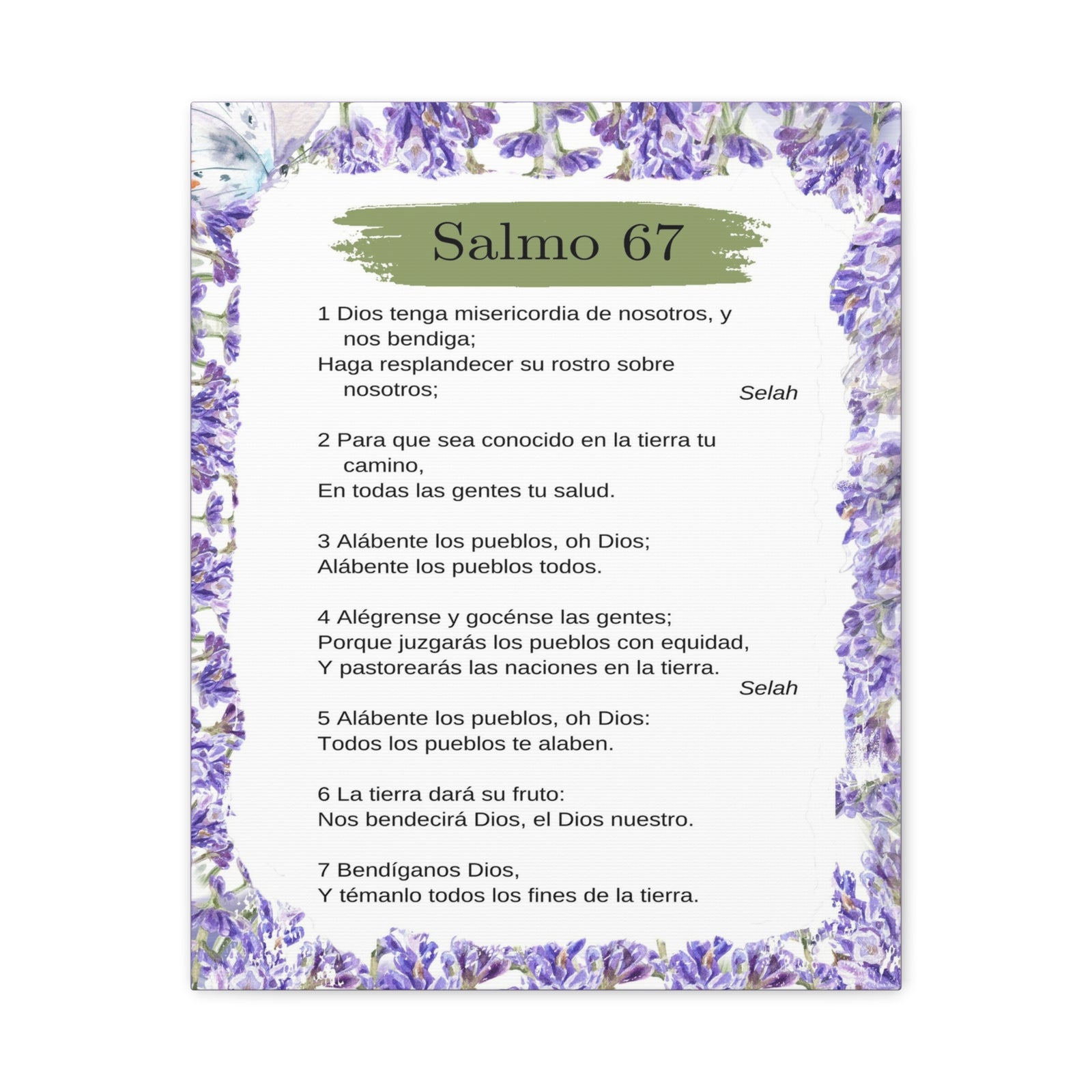 Salmo 67 Impresión De Arte Cristiano en la Pared Lista Para Colgar-Express Your Love Gifts