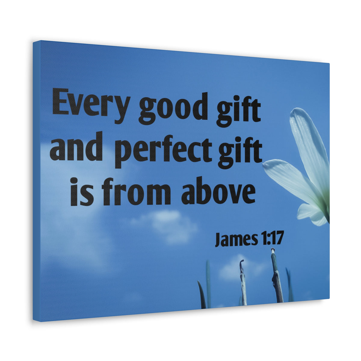 Scripture Canvas Perfect Gift James 1:17 Christian Wall Art Bible Verse Print Ready to Hang-Express Your Love Gifts