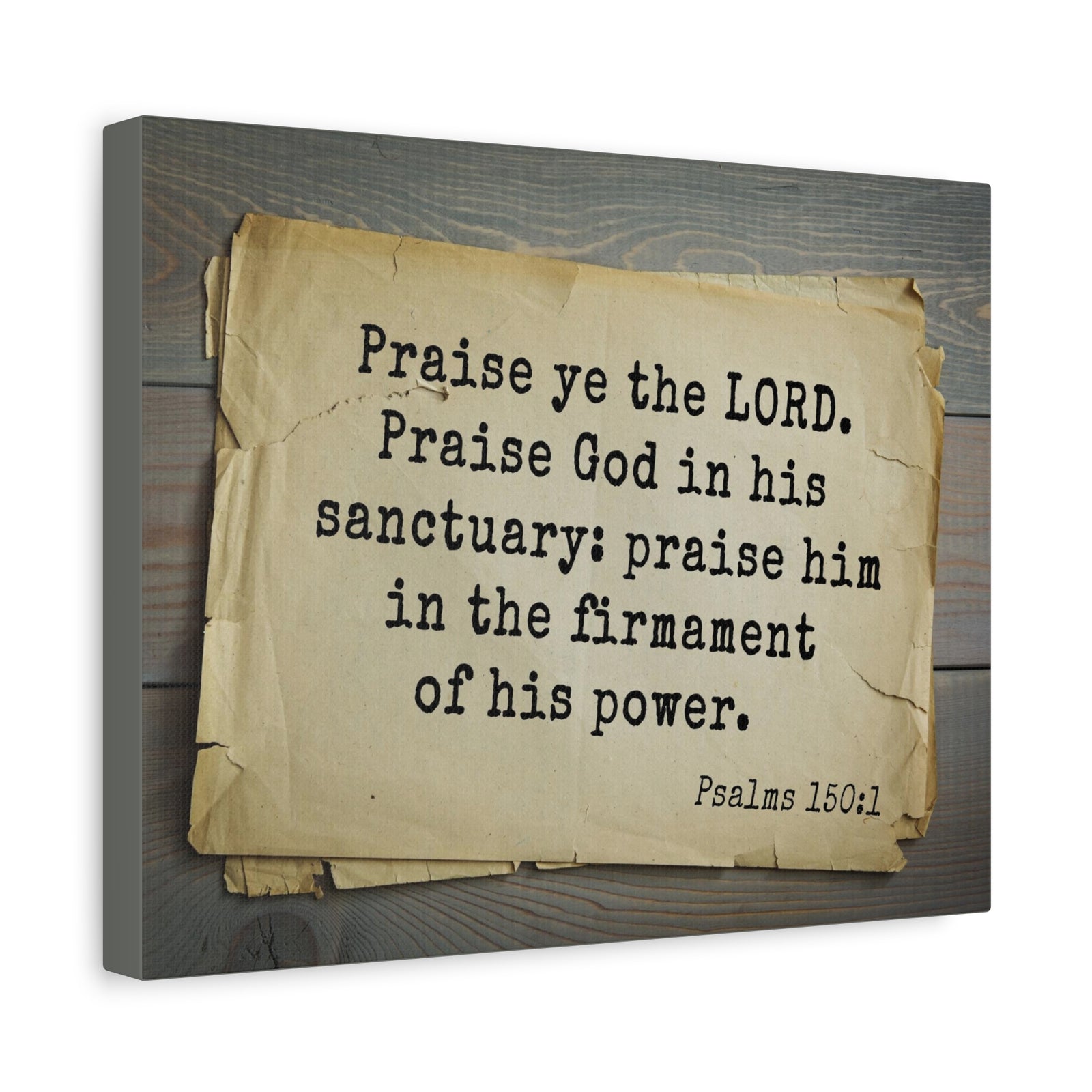 Scripture Walls Praise The Lord Psalms 150:1 Bible Verse Canvas Christian Wall Art Bible Verse Print Ready To Hang-Express Your Love Gifts