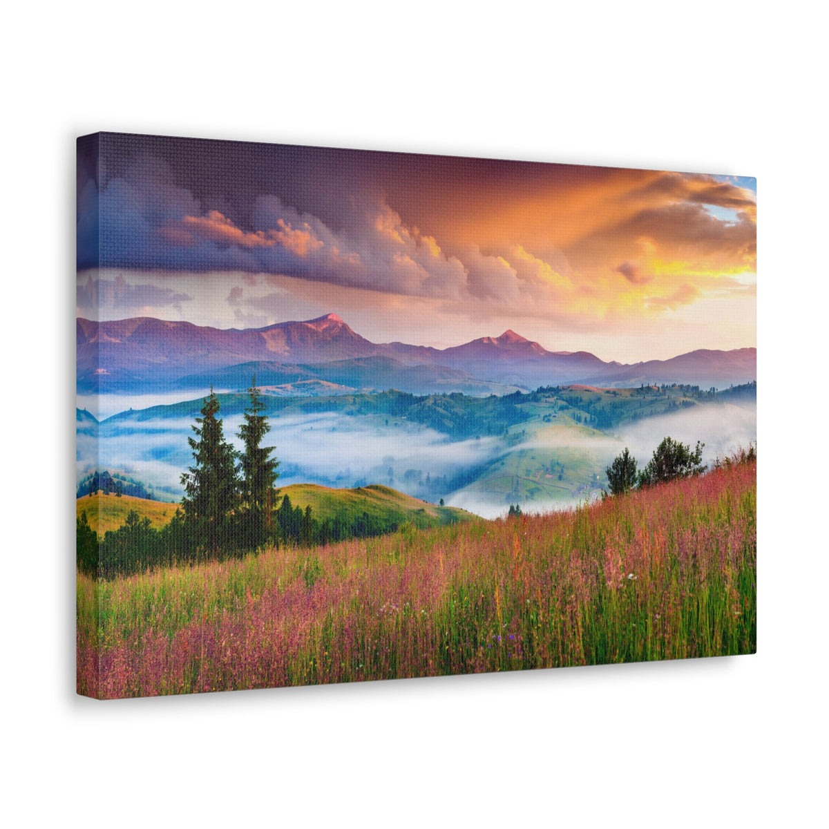 Majestic Mountain Mystic Forest Nature Wilderness Photography Canvas Wall Art for Home Decor Ready-to-Hang-Express Your Love Gifts