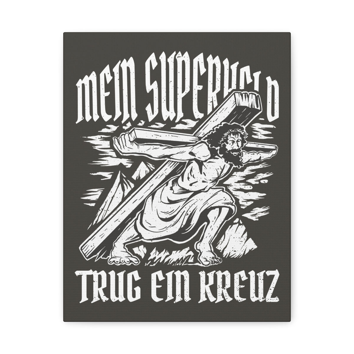 Scripture Walls My Superhero German Bible Verse Canvas Christian Wall Art Ready to Hang Unframed-Express Your Love Gifts