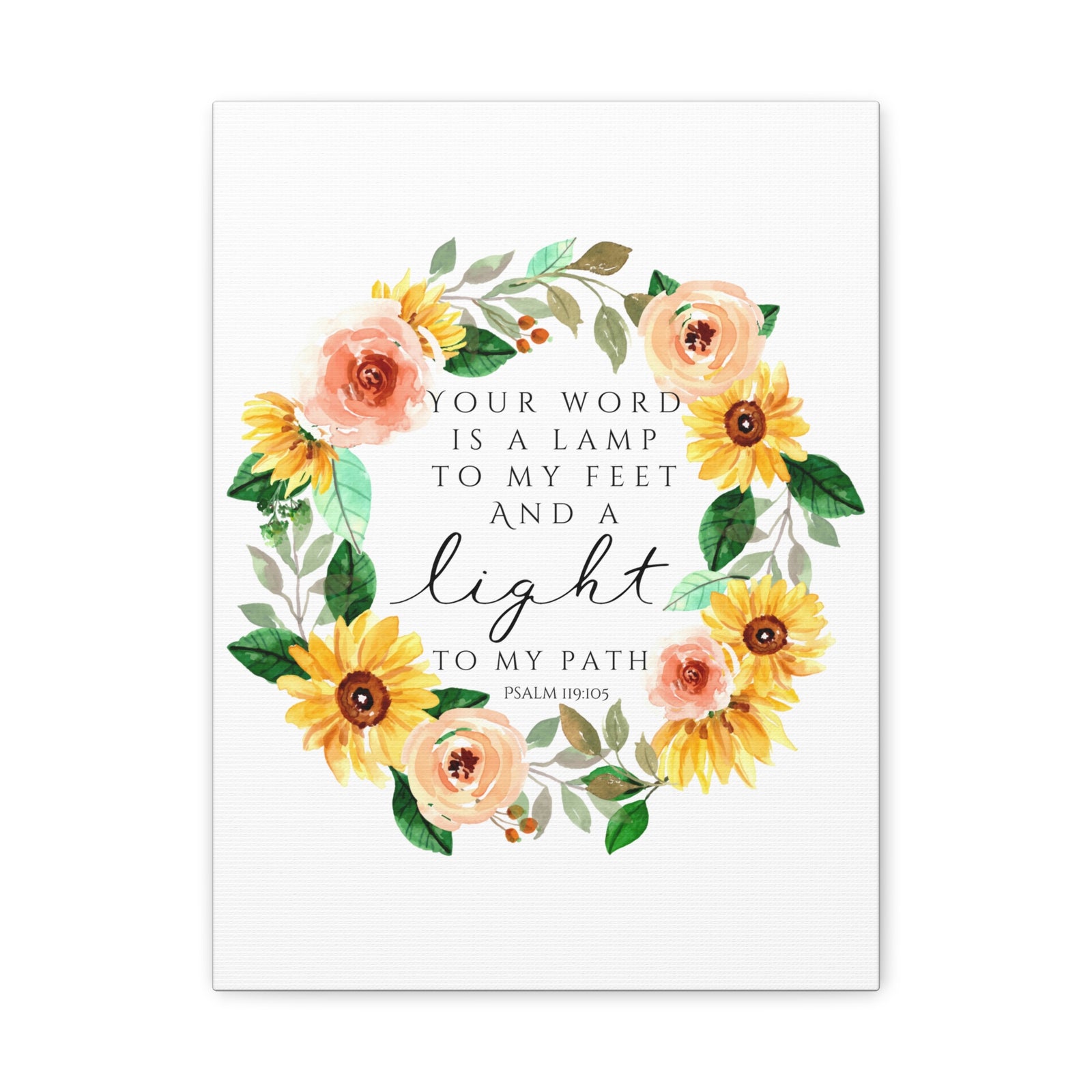 Scripture Walls Psalm 119:105 To My Path Bible Verse Canvas Christian Wall Art Ready to Hang Unframed-Express Your Love Gifts