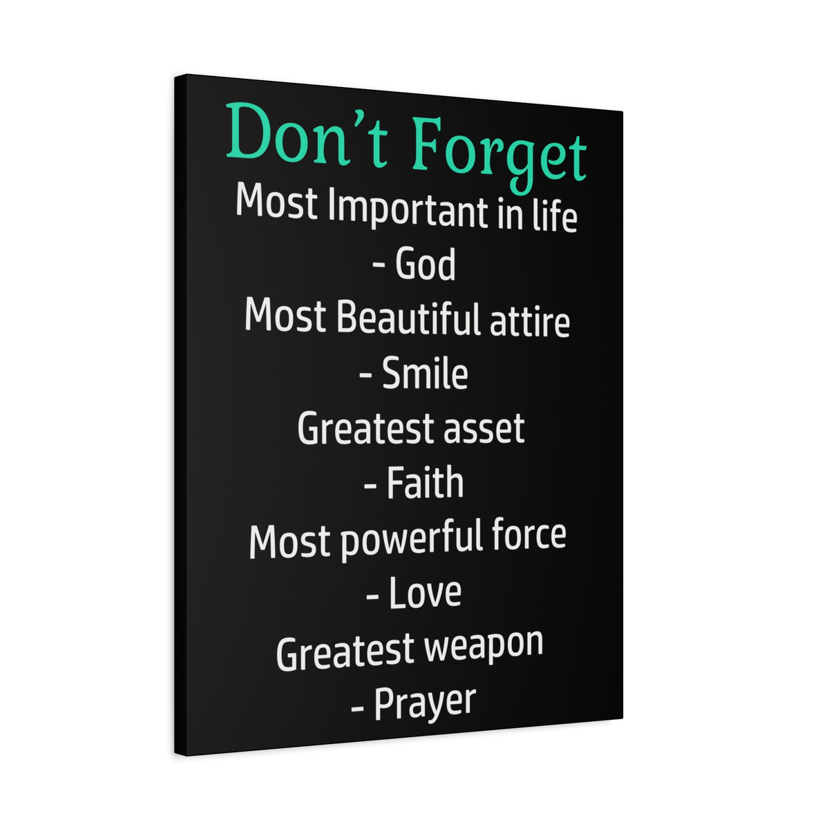 Inspirational Wall Art Don't Forget In Life Motivation Wall Decor for Home Office Gym Inspiring Success Quote Print Ready to Hang-Express Your Love Gifts