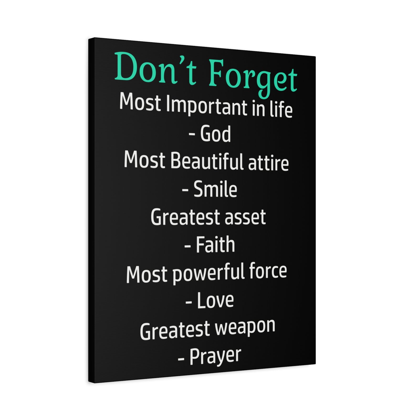 Inspirational Wall Art Don't Forget In Life Motivation Wall Decor for Home Office Gym Inspiring Success Quote Print Ready to Hang-Express Your Love Gifts