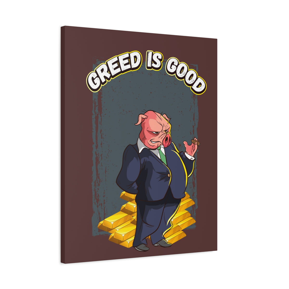 Stock Market Wall Art Greed is Good Wall Street Trader Quote Motivational Verse Wall Art-Express Your Love Gifts