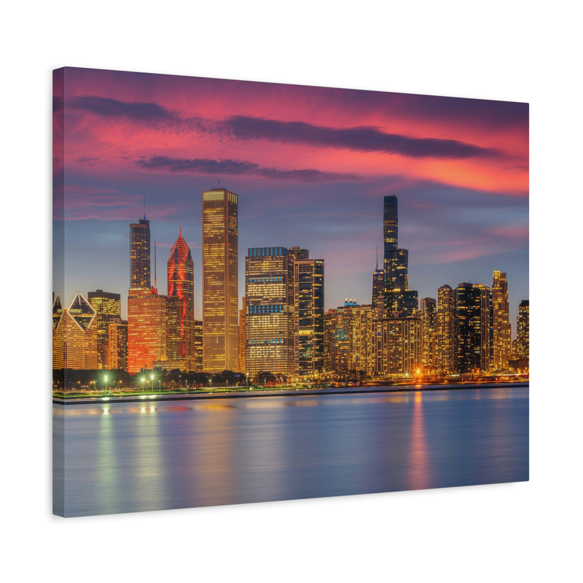 Las Vegas Night Skyline Canvas Artwork High-Quality Breathtaking Stunning Cityscape for Home Decor Ready to Hang-Express Your Love Gifts