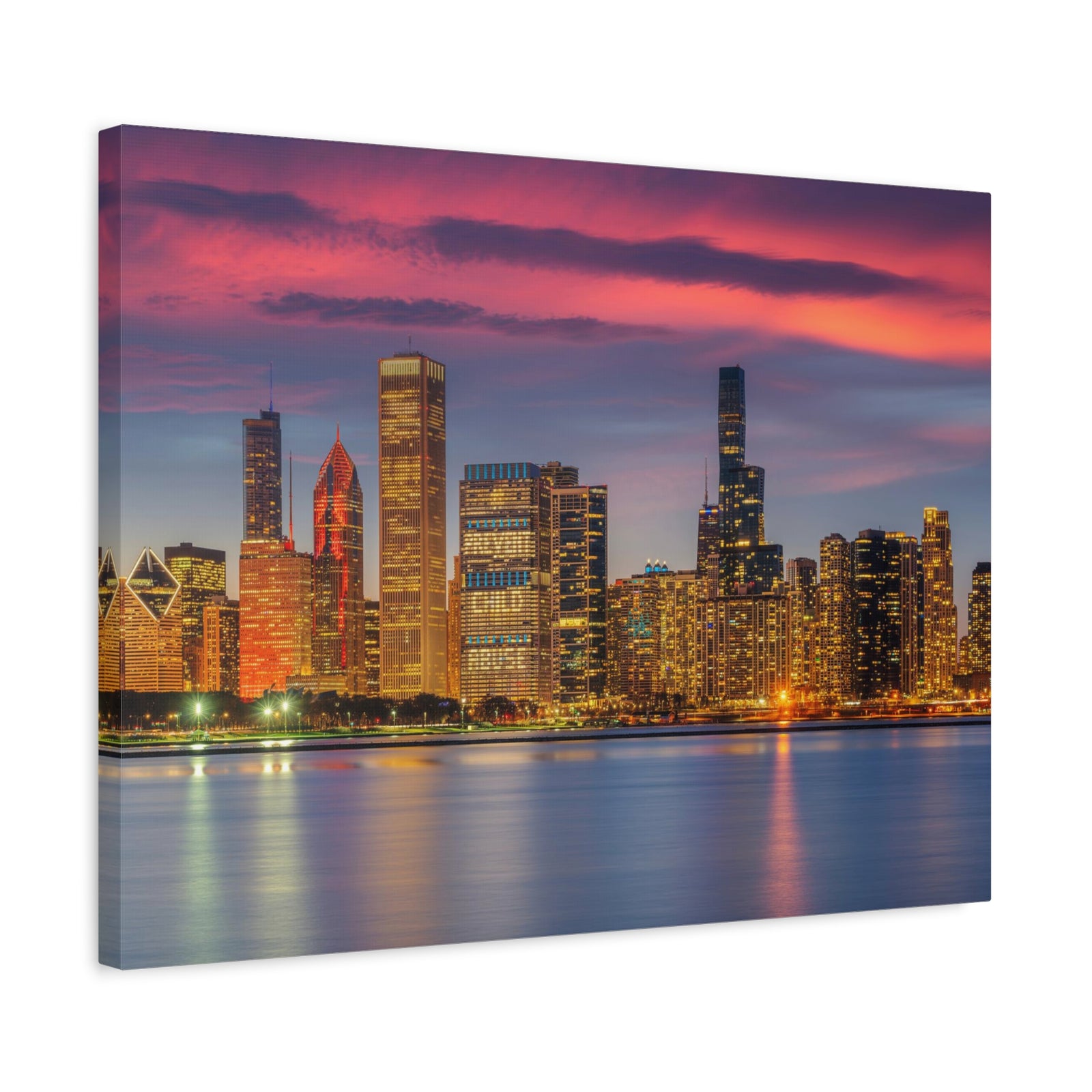 Las Vegas Night Skyline Canvas Artwork High-Quality Breathtaking Stunning Cityscape for Home Decor Ready to Hang-Express Your Love Gifts