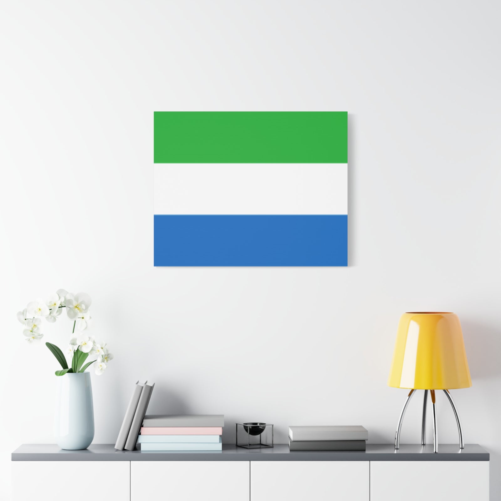 Sierra Leone Country Flag Canvas Vibrant Wall Art Unframed Home Decor-Express Your Love Gifts