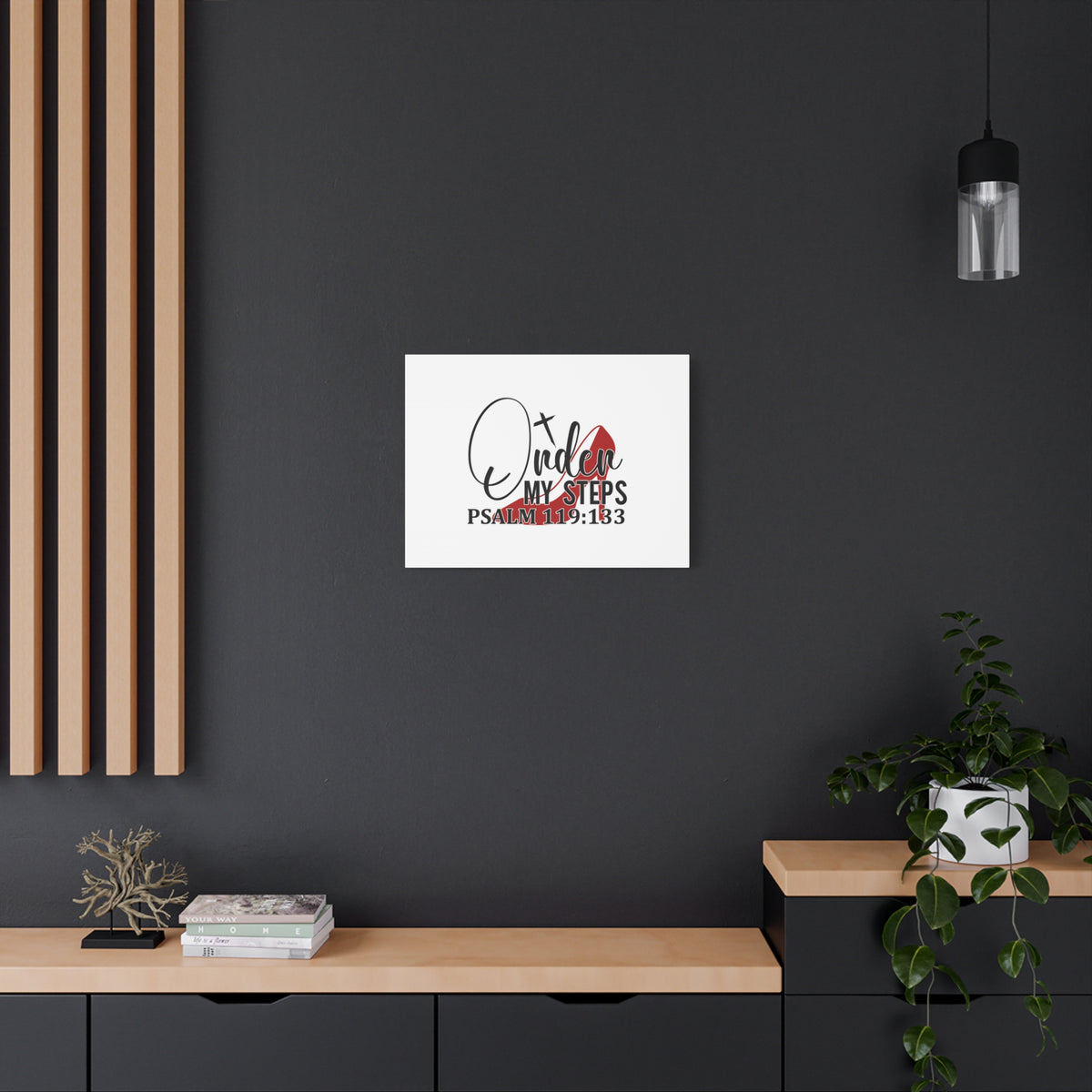 Scripture Canvas My Steps Psalm 119:133 Christian Wall Art Bible Verse Print Ready to Hang-Express Your Love Gifts