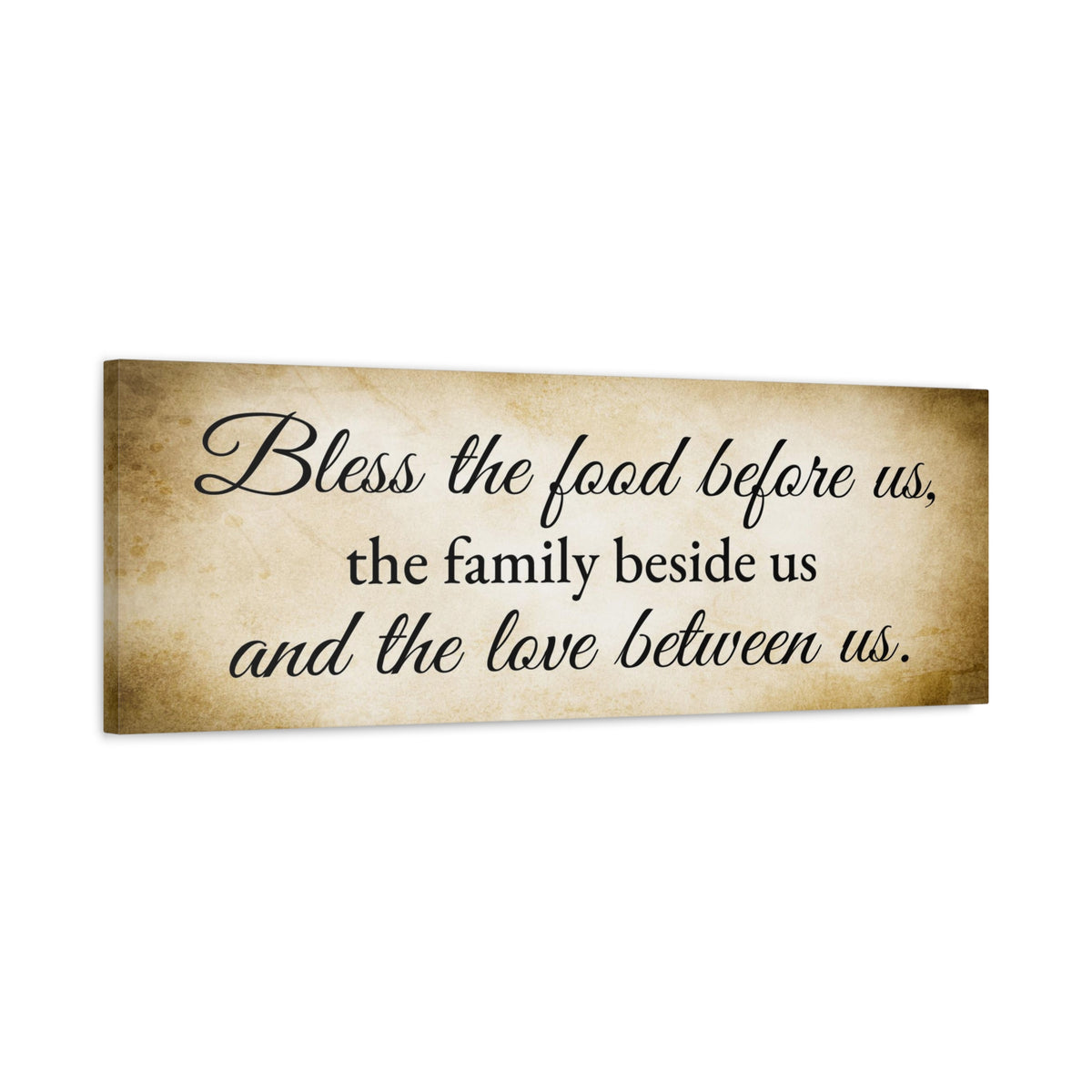 Scripture Walls Bless The Food Gold Bible Verse Canvas Christian Wall Art Ready to Hang Unframed-Express Your Love Gifts