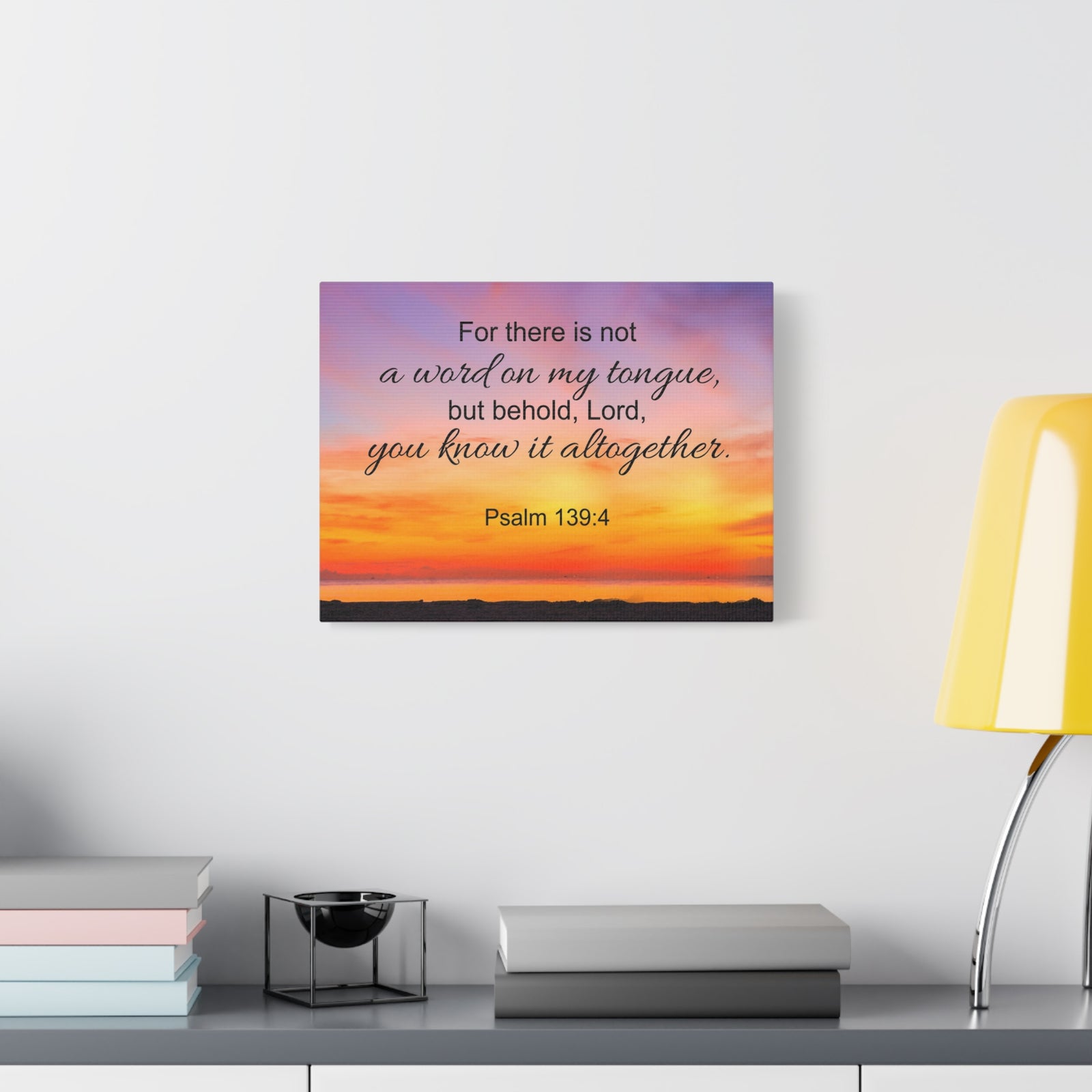 Scripture Canvas You Know It All Together Psalm 139:4 Christian Wall Art Bible Verse Print Ready to Hang-Express Your Love Gifts