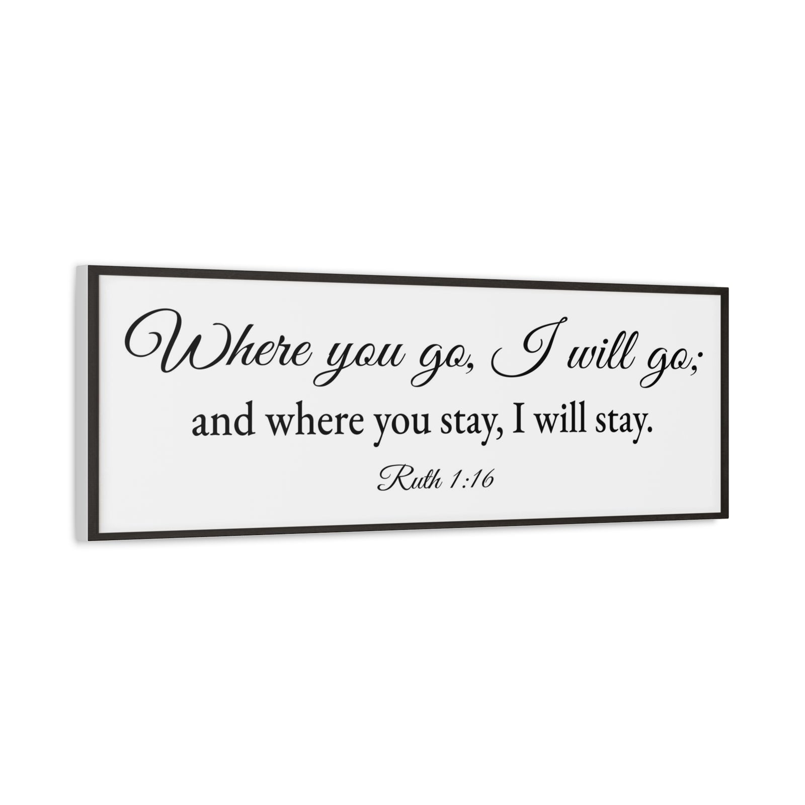 Scripture Walls Ruth 1:16 White Bible Verse Canvas Christian Wall Art Ready to Hang Unframed-Express Your Love Gifts