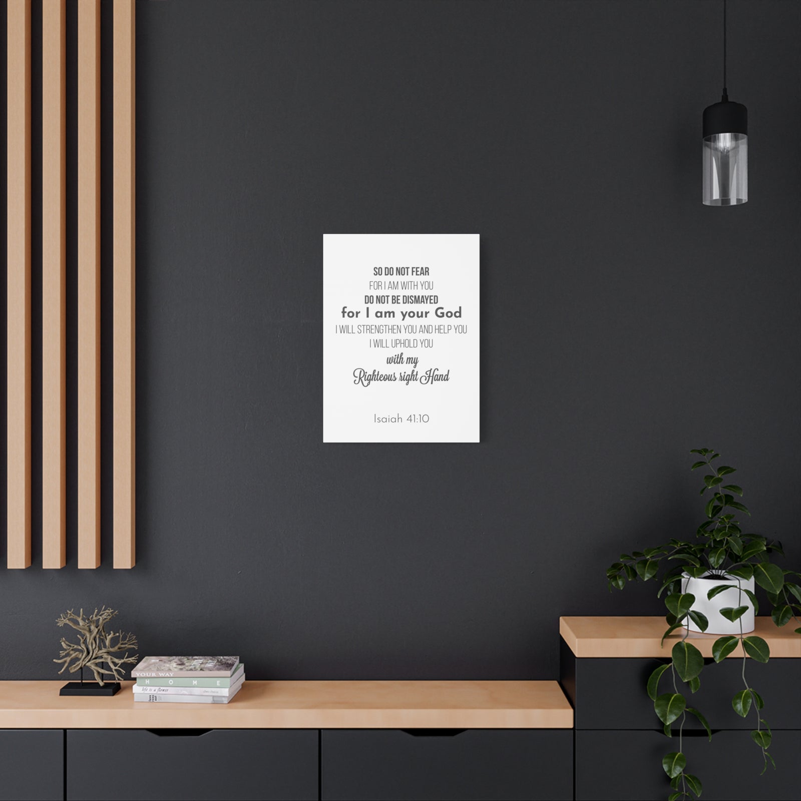 Scripture Canvas Uphold You Isaiah 41:10 Christian Wall Art Bible Verse Print Ready to Hang-Express Your Love Gifts
