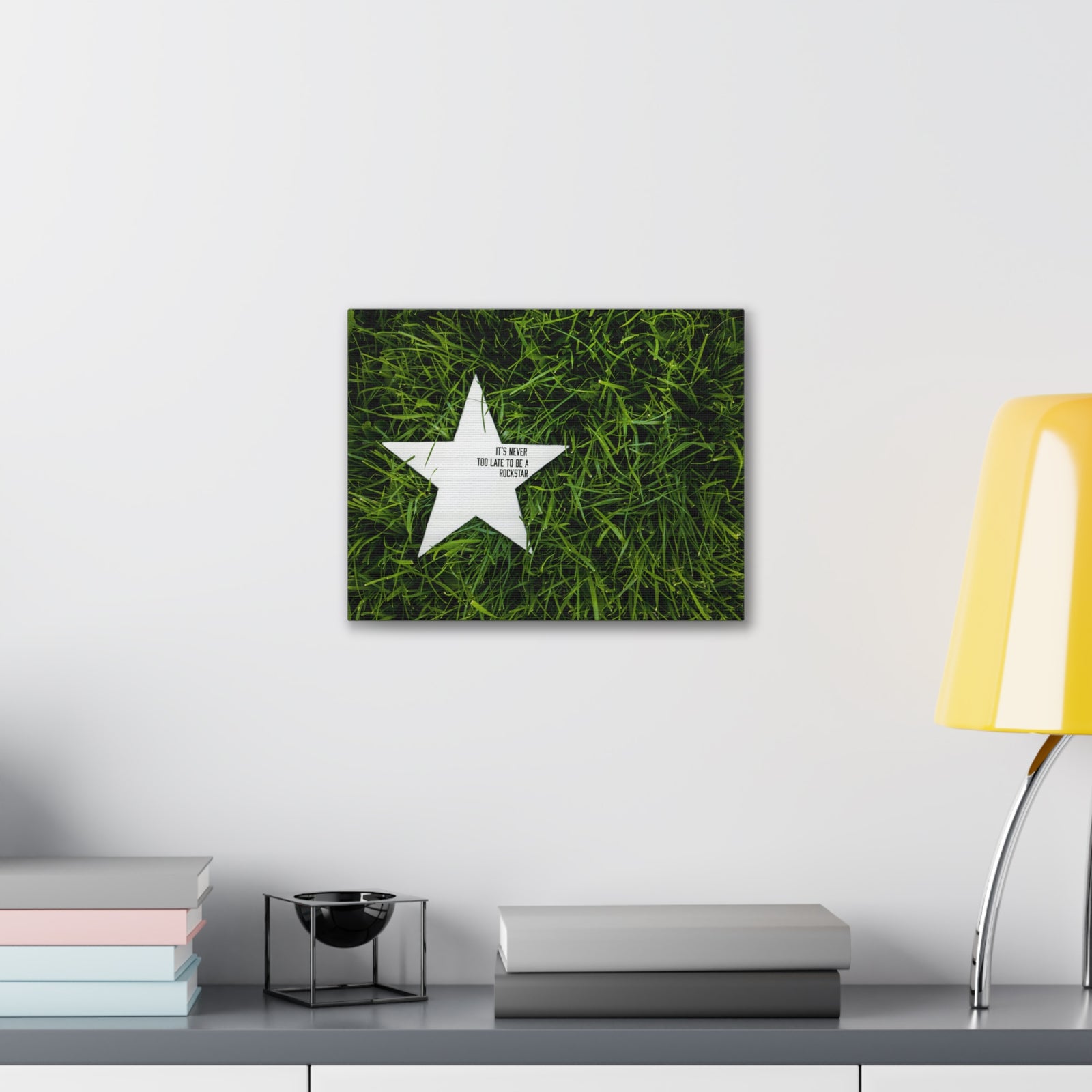 Inspirational Quote Canvas It's Never Too Late Motivational Print Ready to Hang Artwork-Express Your Love Gifts