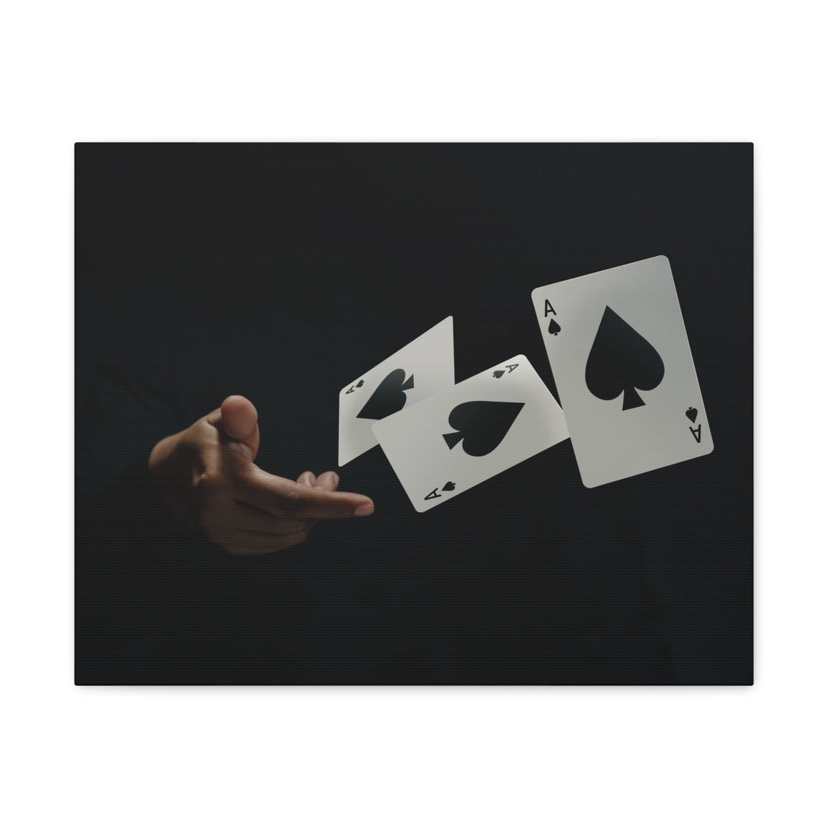 Magician Throwing Ace of Spades Playing Card Canvas Wall Art for Home Decor Ready-to-Hang-Express Your Love Gifts