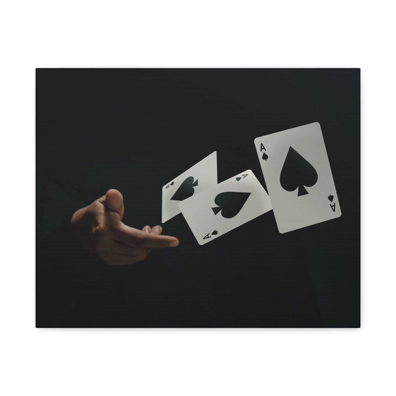 Magician Throwing Ace of Spades Playing Card Canvas Wall Art for Home Decor Ready-to-Hang-Express Your Love Gifts