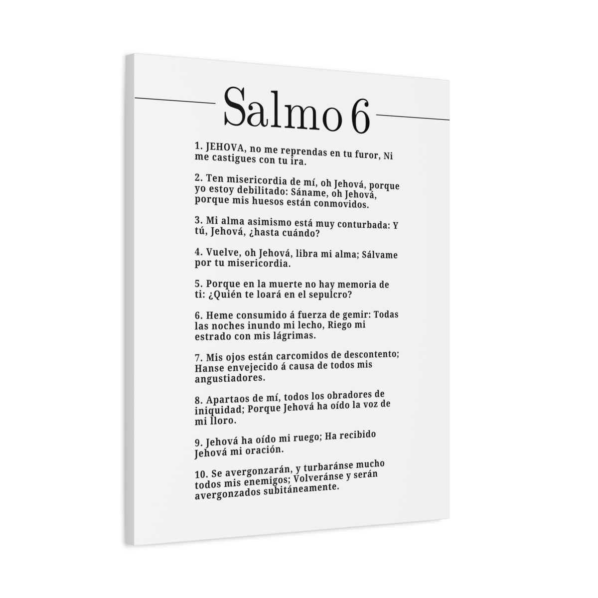 Salmo 6 Impresión De Arte Cristiano en la Pared Lista Para Colgar-Express Your Love Gifts