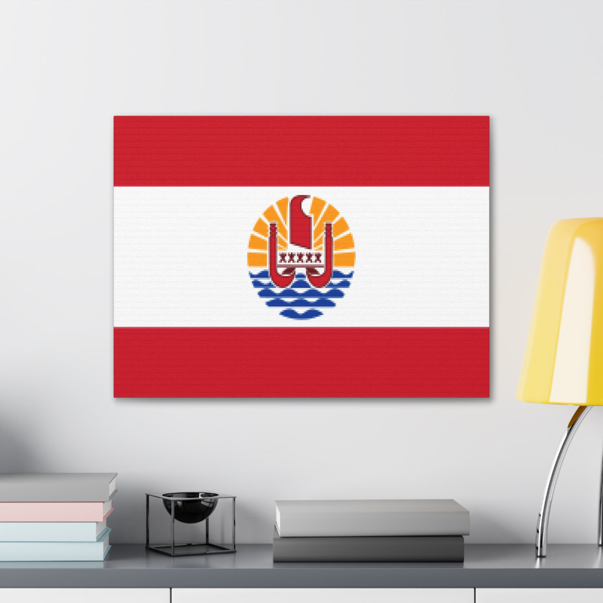 French Polynesia Country Flag Canvas Vibrant Wall Art Unframed Home Decor-Express Your Love Gifts