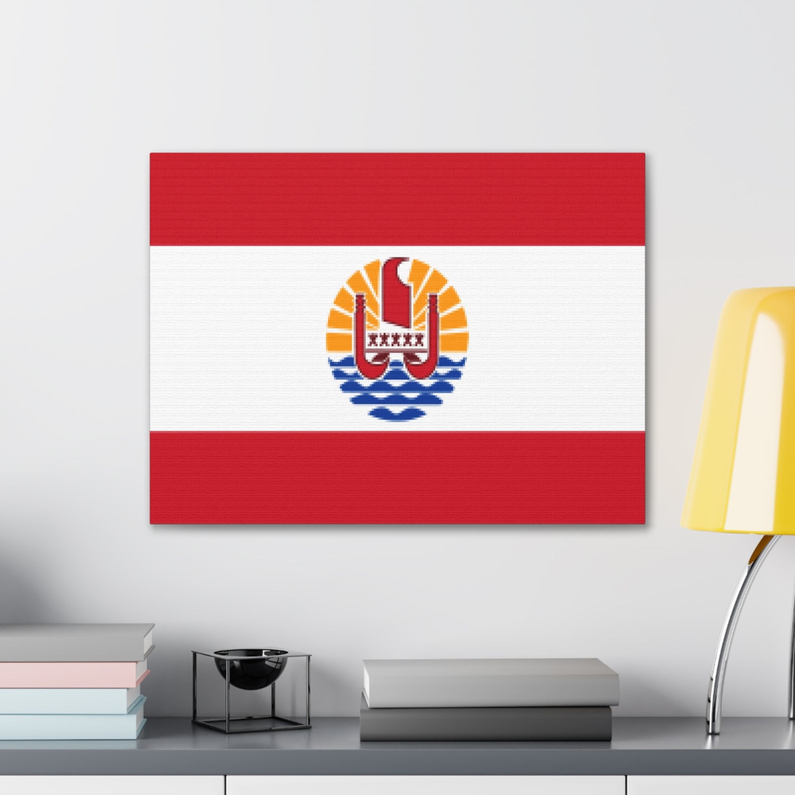 French Polynesia Country Flag Canvas Vibrant Wall Art Unframed Home Decor-Express Your Love Gifts