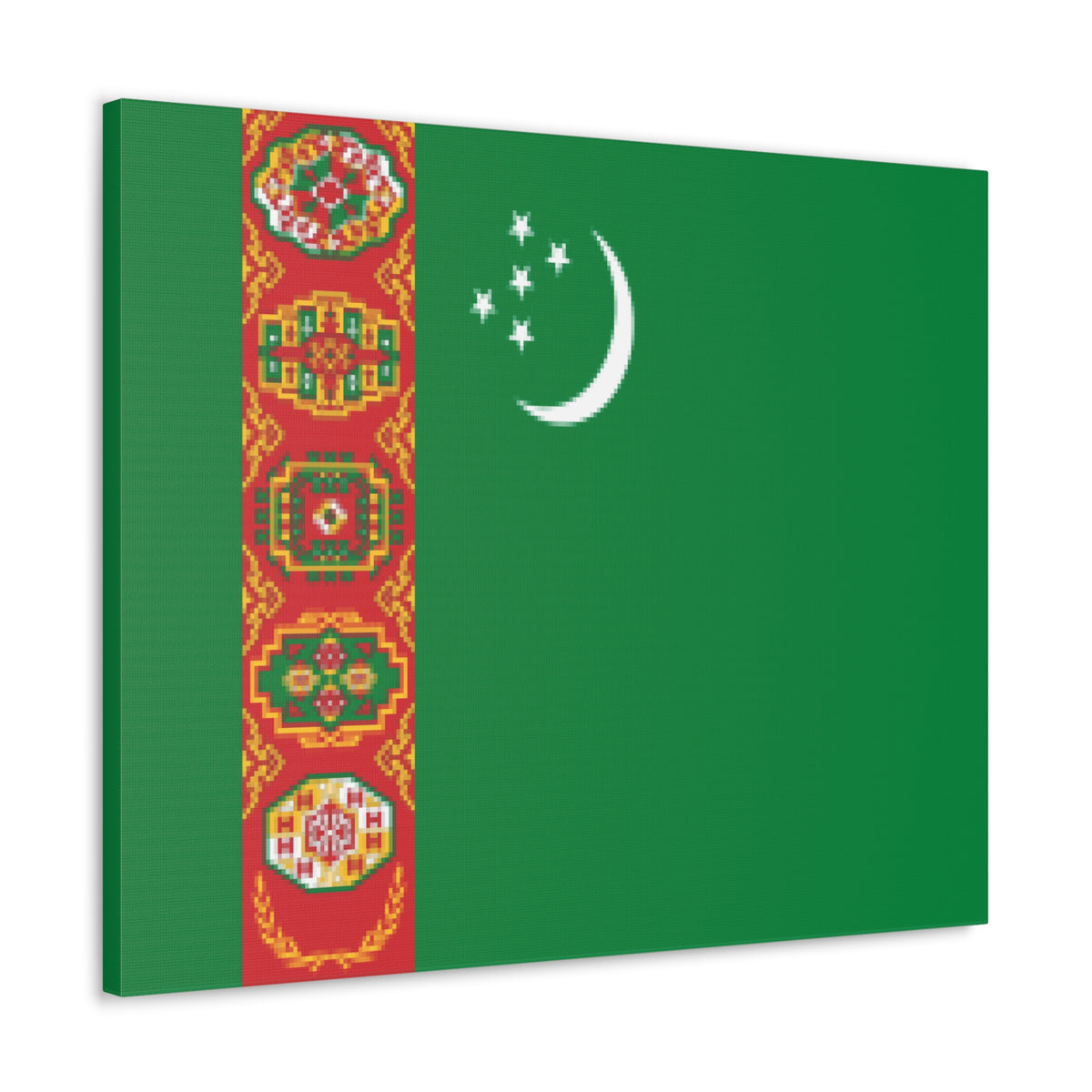 Turkmenistan Country Flag Canvas Vibrant Wall Art Unframed Home Decor-Express Your Love Gifts