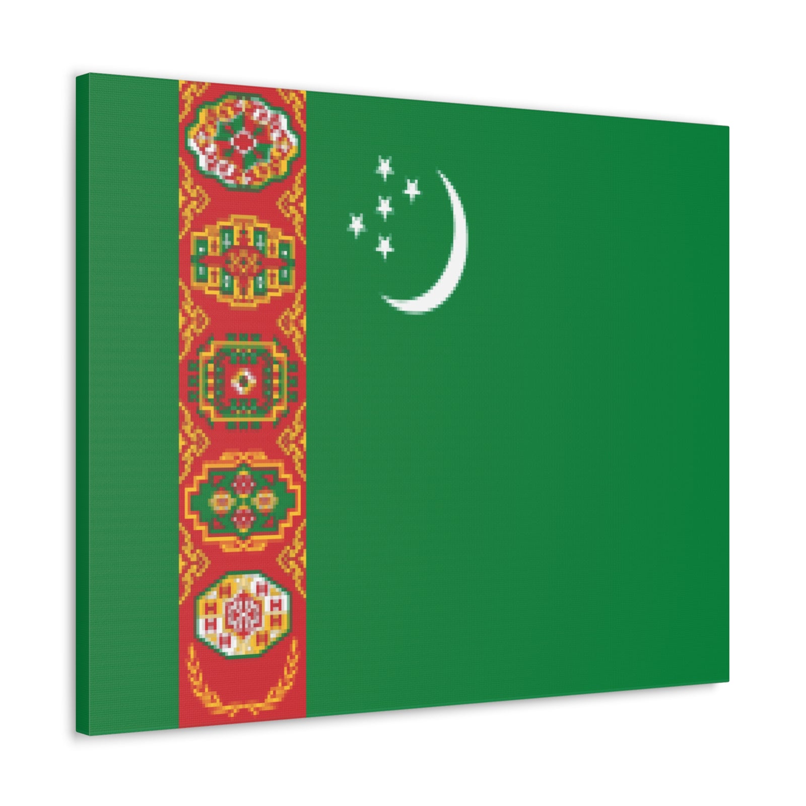 Turkmenistan Country Flag Canvas Vibrant Wall Art Unframed Home Decor-Express Your Love Gifts