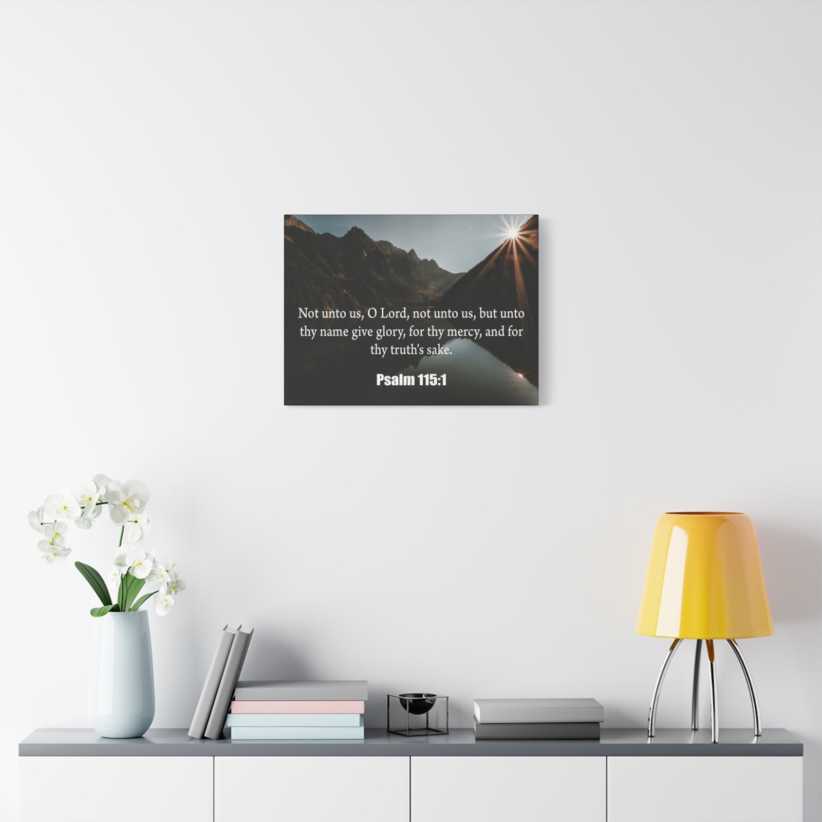 Scripture Canvas Not Unto Us Isaiah 41:10 Christian Wall Art Bible Verse Print Ready to Hang-Express Your Love Gifts