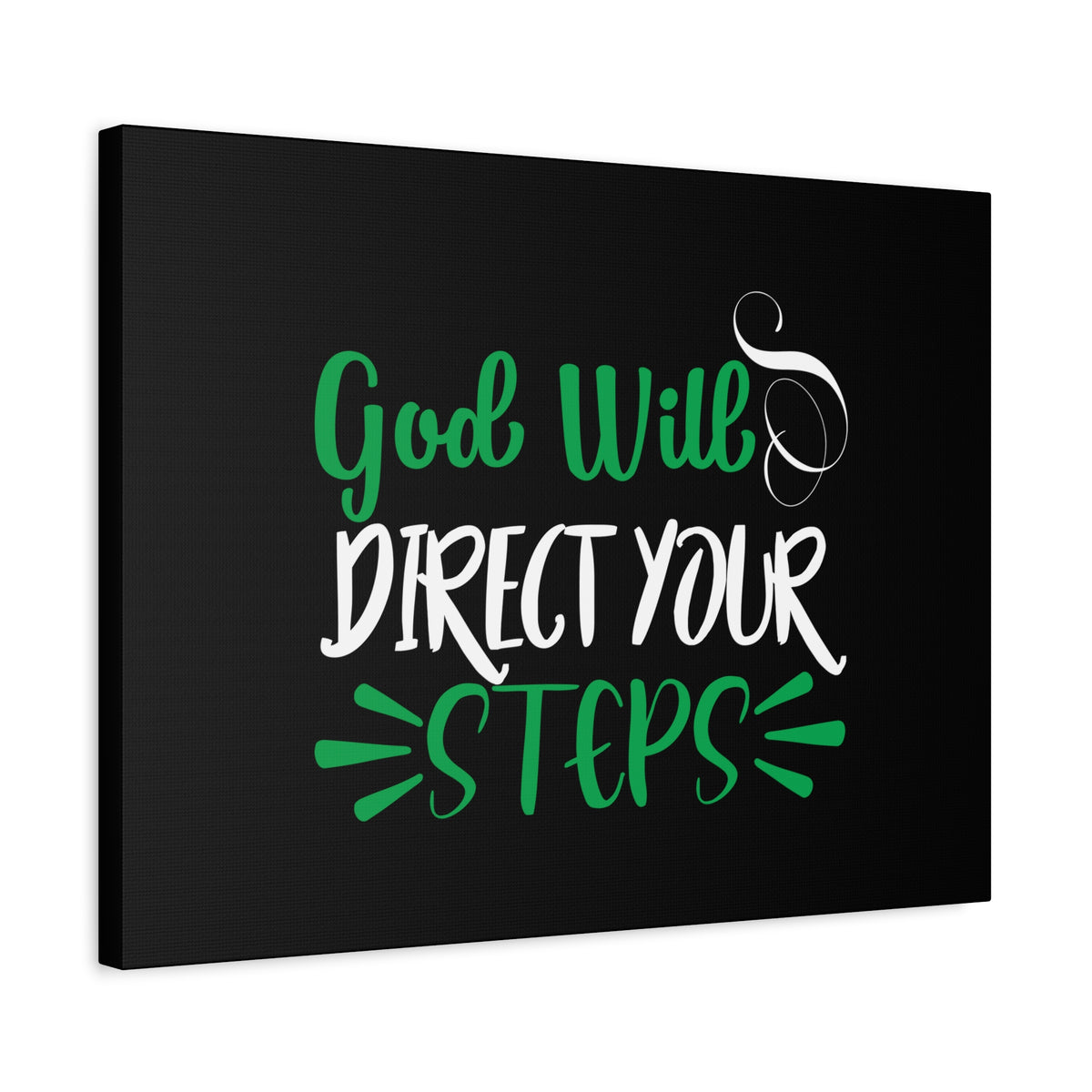 Scripture Canvas God Will Direct Your Steps Psalm 32:8 Christian Wall Art Bible Verse Print Ready to Hang-Express Your Love Gifts