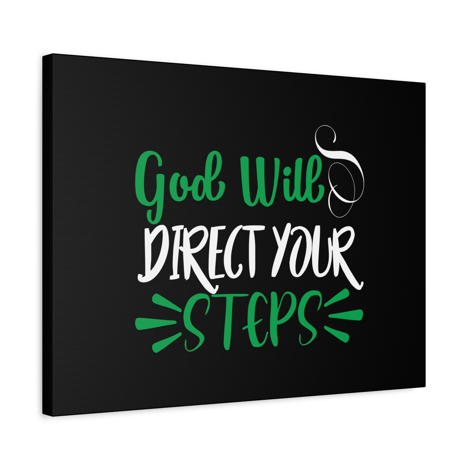 Scripture Canvas God Will Direct Your Steps Psalm 32:8 Christian Wall Art Bible Verse Print Ready to Hang-Express Your Love Gifts