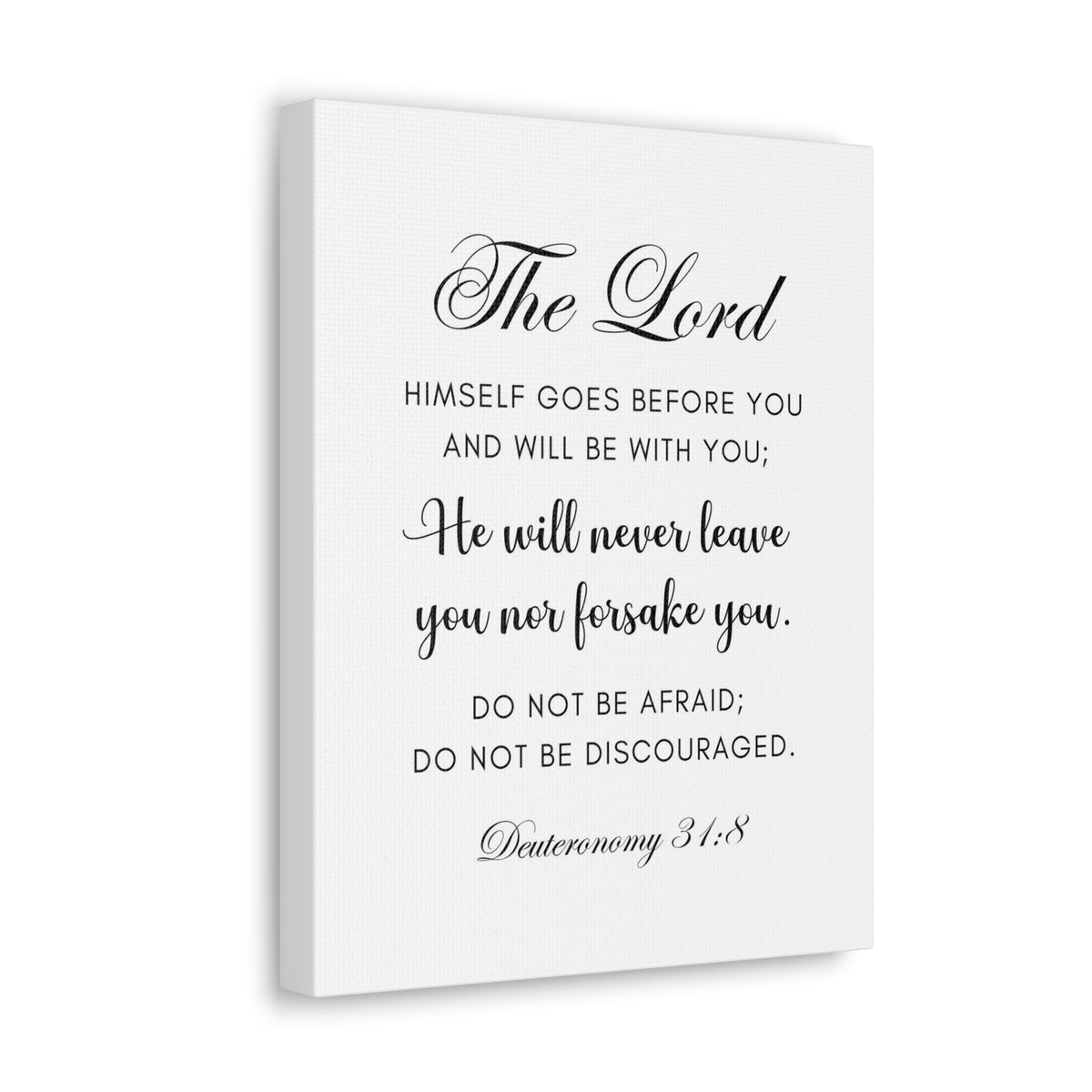 Scripture Walls Deuteronomy 31:8 Do Not Be Afraid Bible Verse Canvas Christian Wall Art Ready to Hang Unframed-Express Your Love Gifts