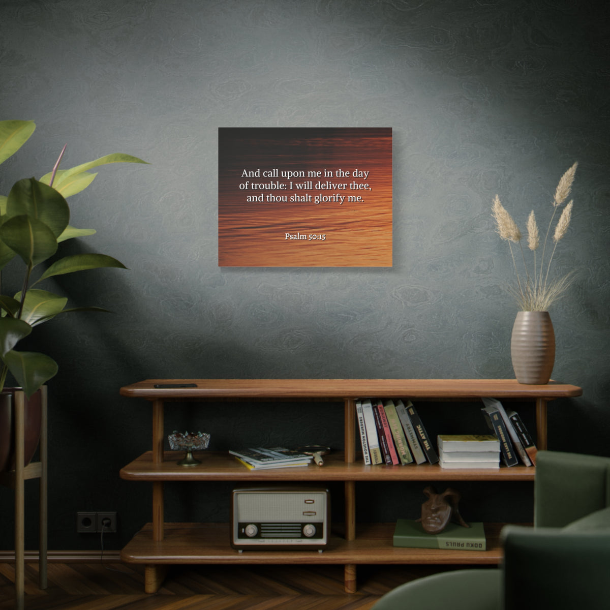 Scripture Walls Call On Me Psalm 50:15 Bible Verse Canvas Christian Wall Art Ready to Hang-Express Your Love Gifts