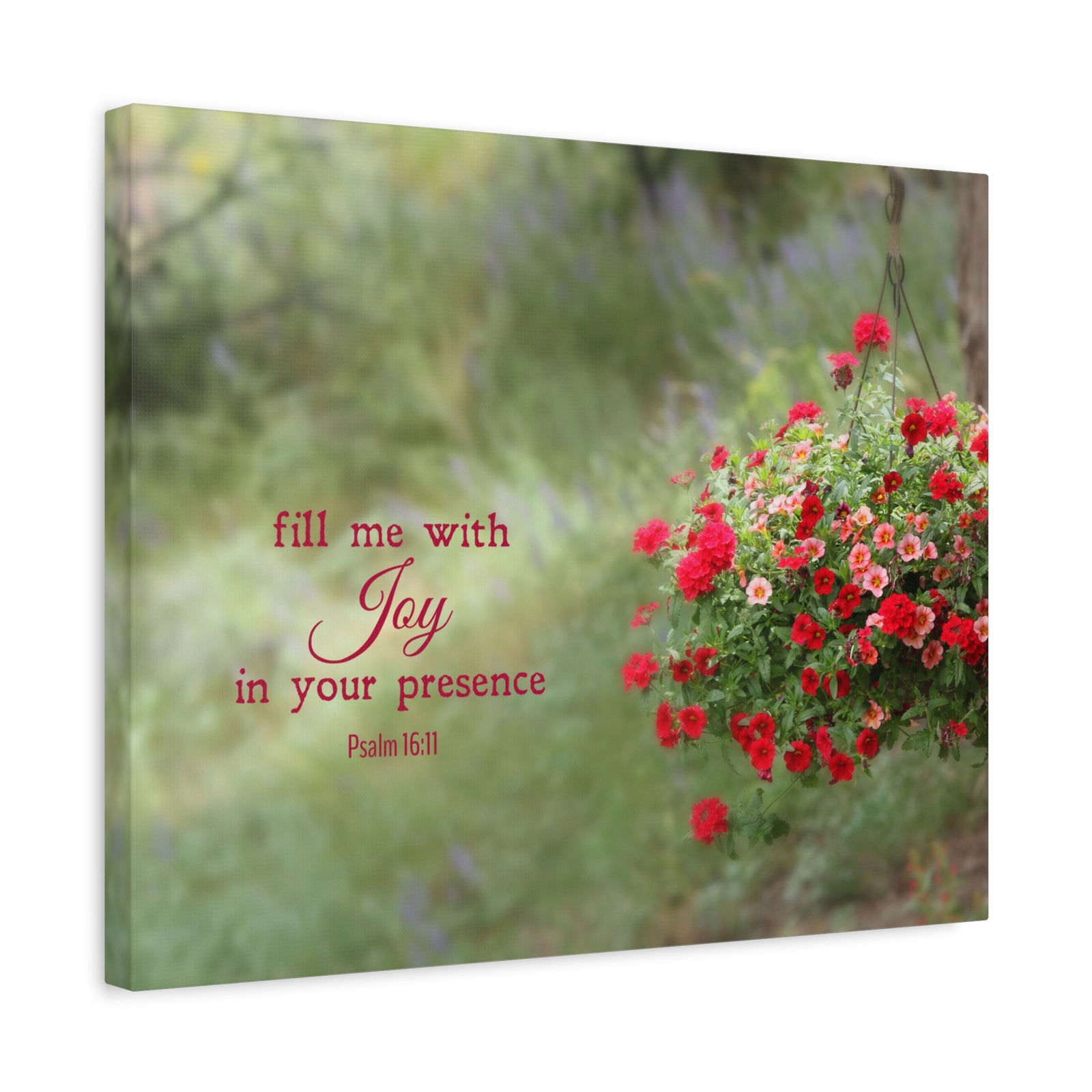 Scripture Canvas Your Presence Psalm 16:11 Christian Wall Art Bible Verse Print Ready to Hang-Express Your Love Gifts