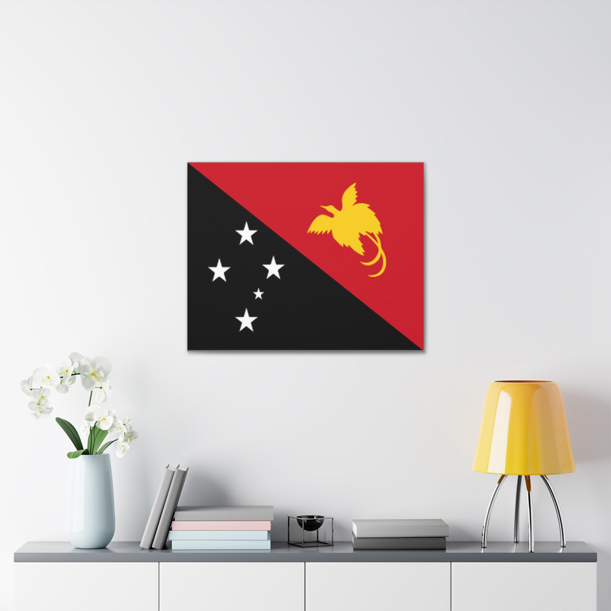 Papua New Guinea Country Flag Canvas Vibrant Wall Art Unframed Home Decor-Express Your Love Gifts