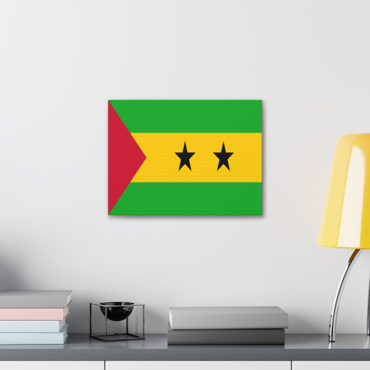 Sao Tome and Principe Country Flag Canvas Vibrant Wall Art Unframed Home Decor-Express Your Love Gifts