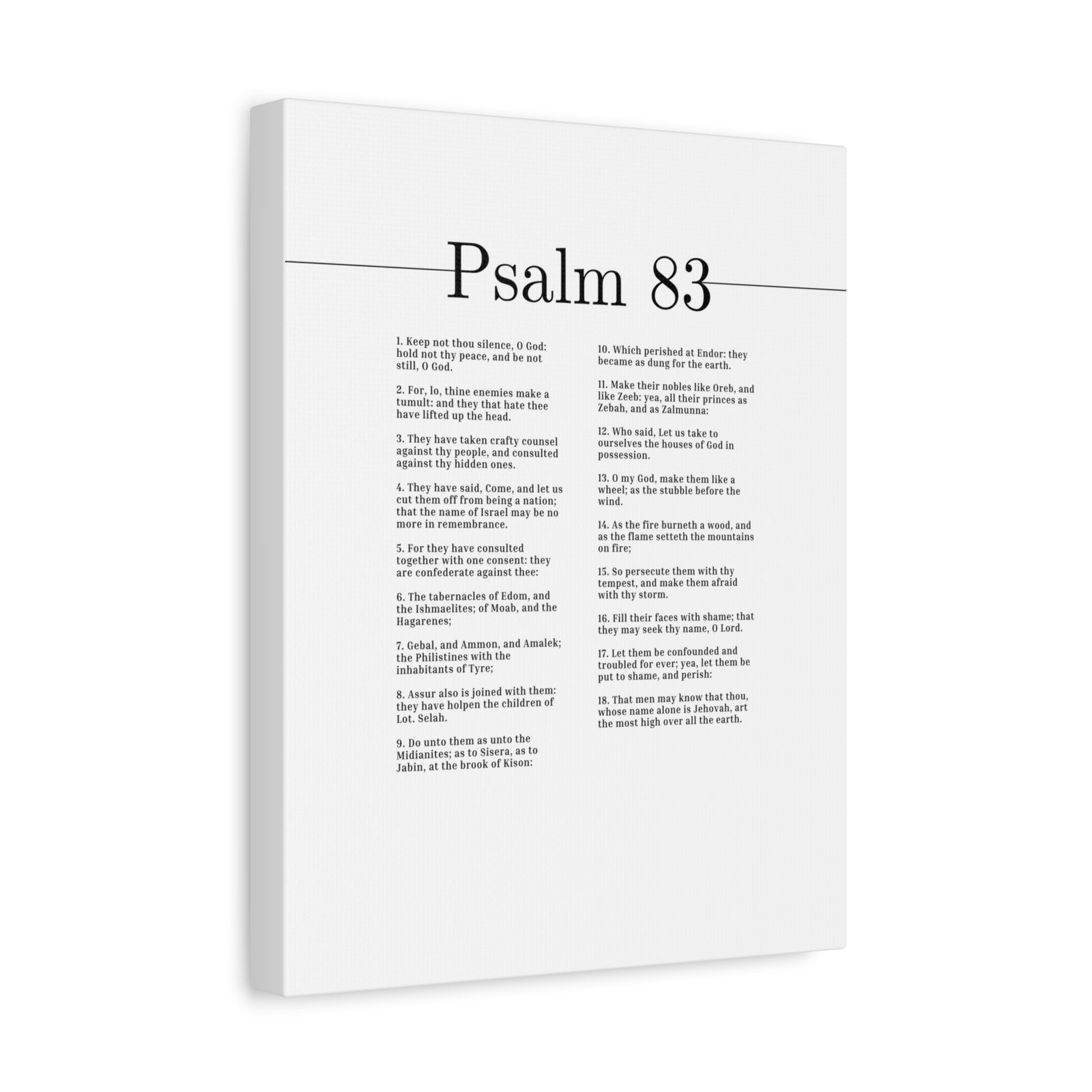 Scripture Canvas The Most High Over All The Earth Psalm 83 Christian Wall Art Bible Verse Print Ready to Hang-Express Your Love Gifts