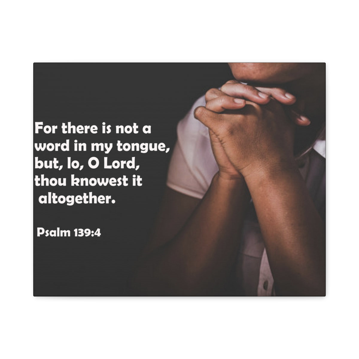 Bible Verse Canvas For There is Not a Word Psalm 139:4 Christian Home Décor Wall Art Scripture Ready to Hang Faith Print-Express Your Love Gifts