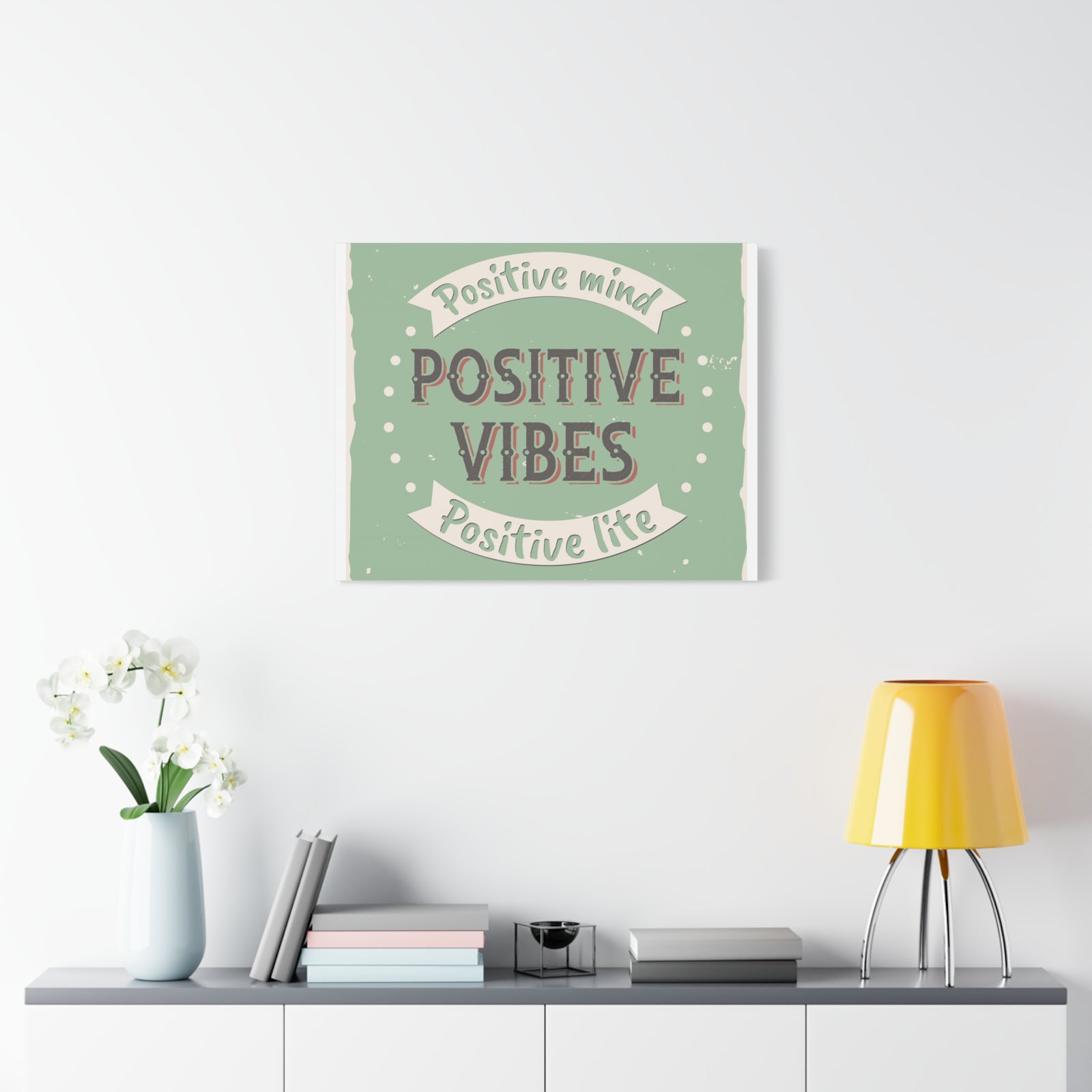 Inspirational Quote Canvas Positive Vibes Wall Art Motivational Motto Inspiring Prints Artwork Decor Ready to Hang-Express Your Love Gifts