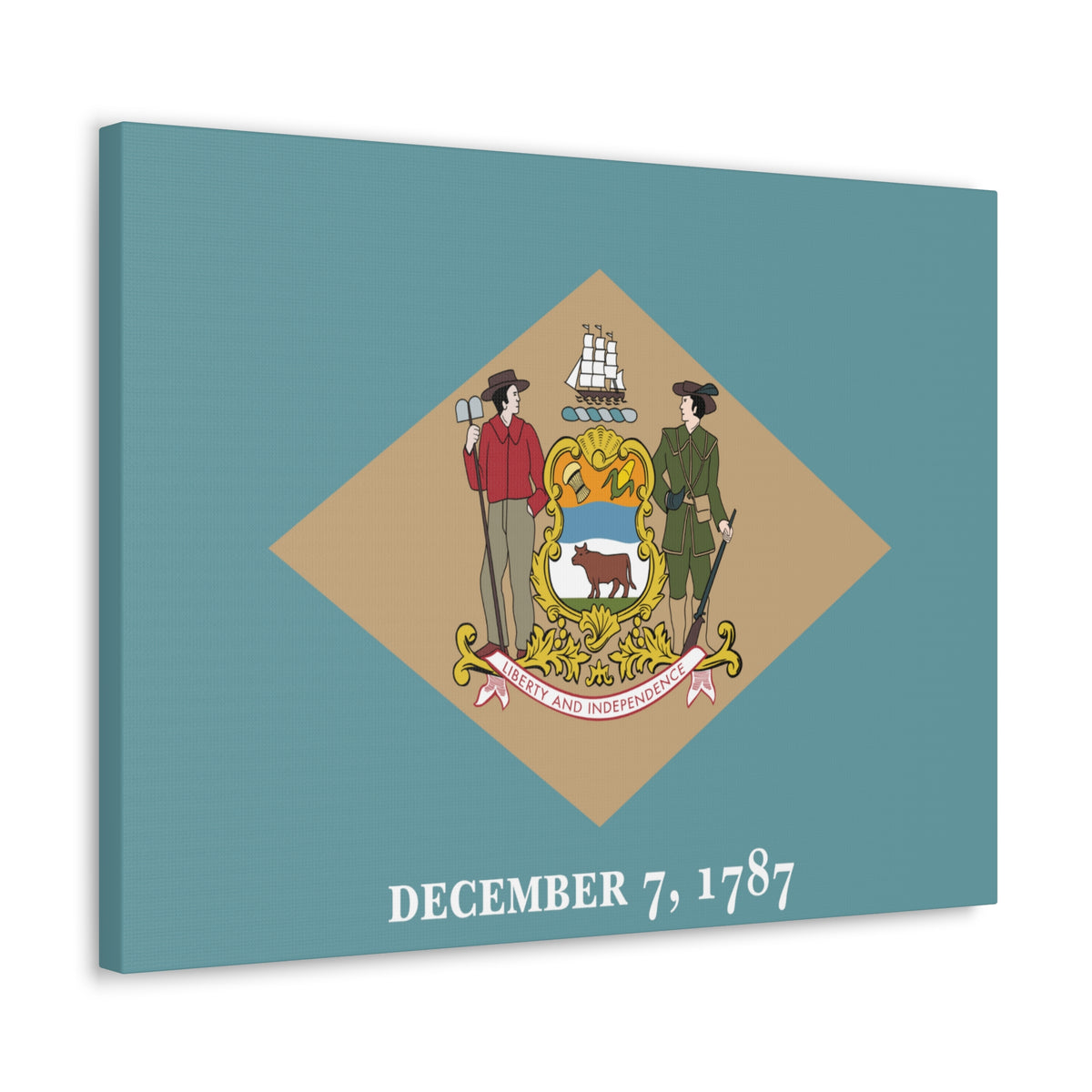 Delaware State Flag Canvas Vibrant Wall Art Unframed Home Decor-Express Your Love Gifts
