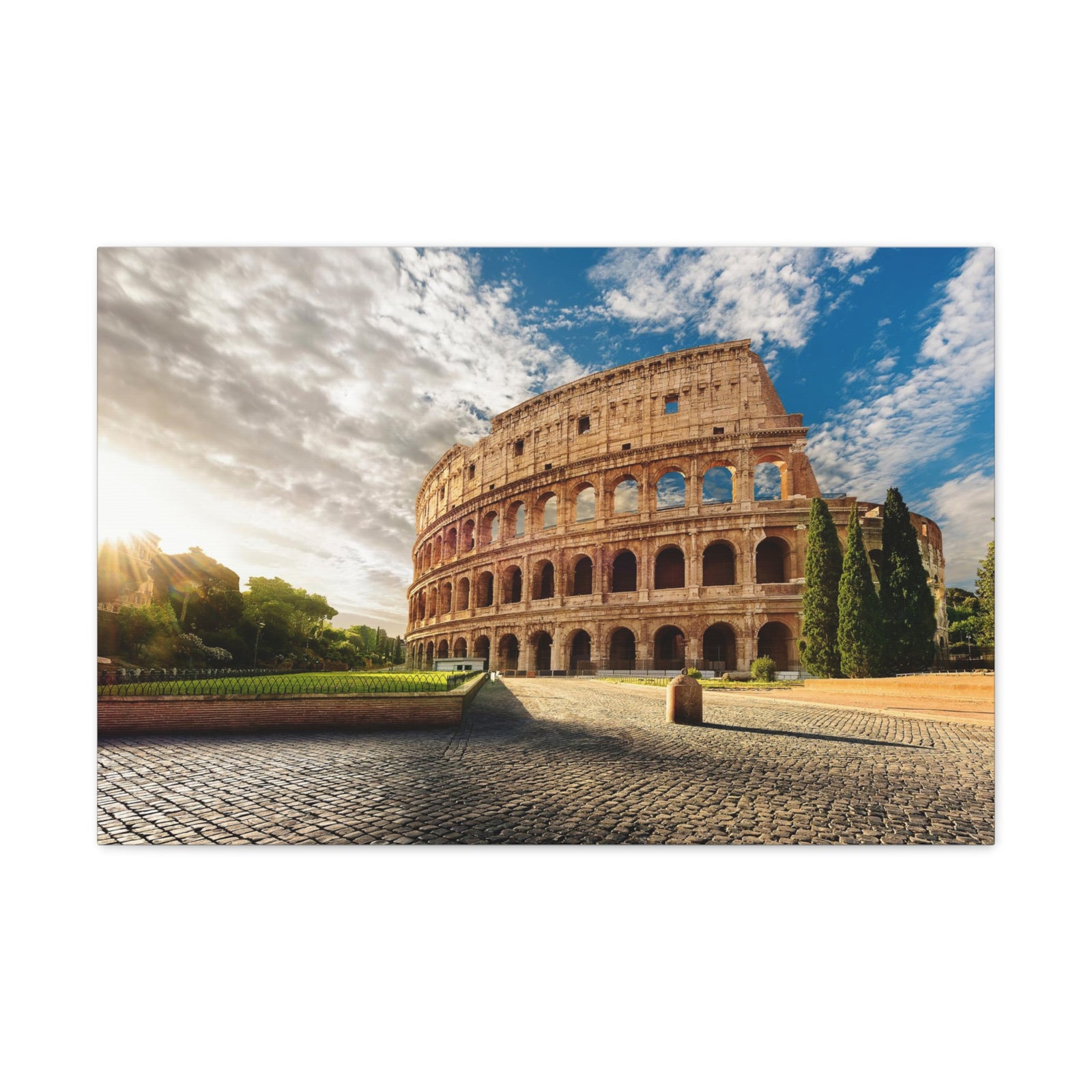 Italy Colosseum in Rome Modern Multicolor Scenic Nature Photography Canvas Home Office Decor Ready to Hang-Express Your Love Gifts