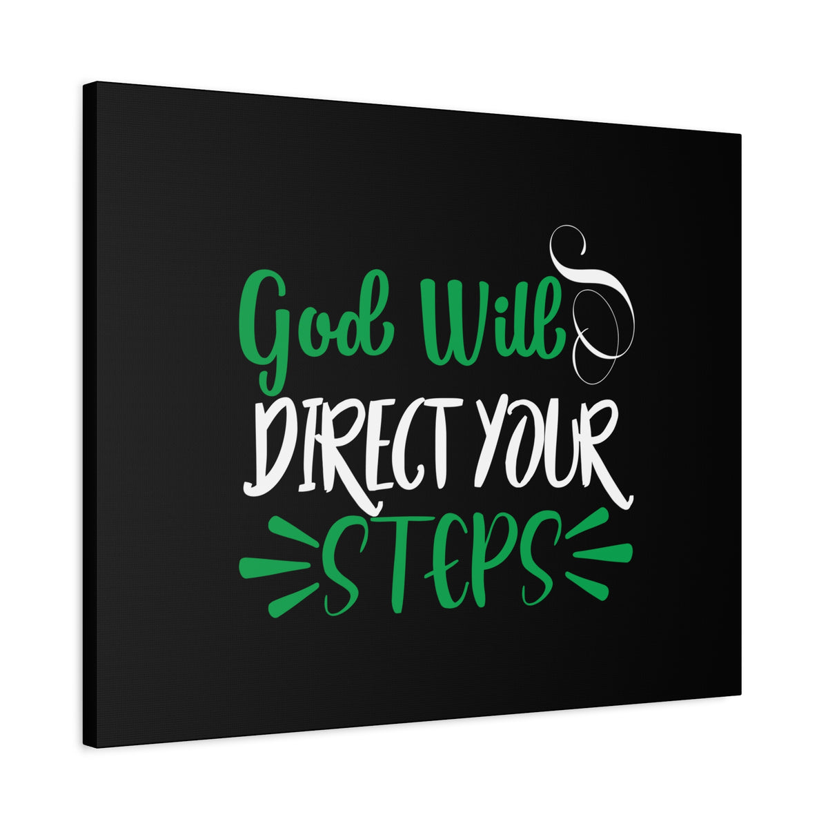 Scripture Canvas God Will Direct Your Steps Psalm 32:8 Christian Wall Art Bible Verse Print Ready to Hang-Express Your Love Gifts