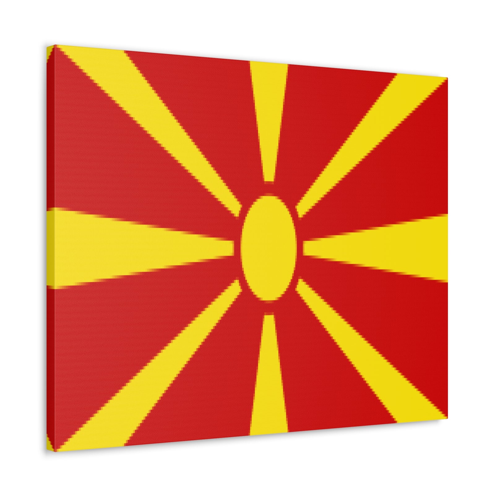 North Macedonia Country Flag Canvas Vibrant Wall Art Unframed Home Decor-Express Your Love Gifts
