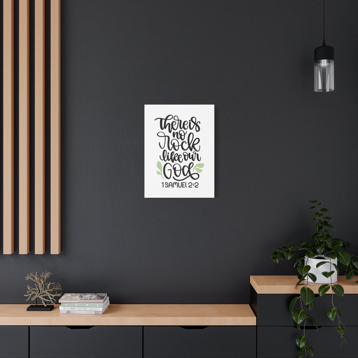 Scripture Canvas Our God 1 Samuel 2:2 Christian Wall Art Bible Verse Print Ready to Hang-Express Your Love Gifts