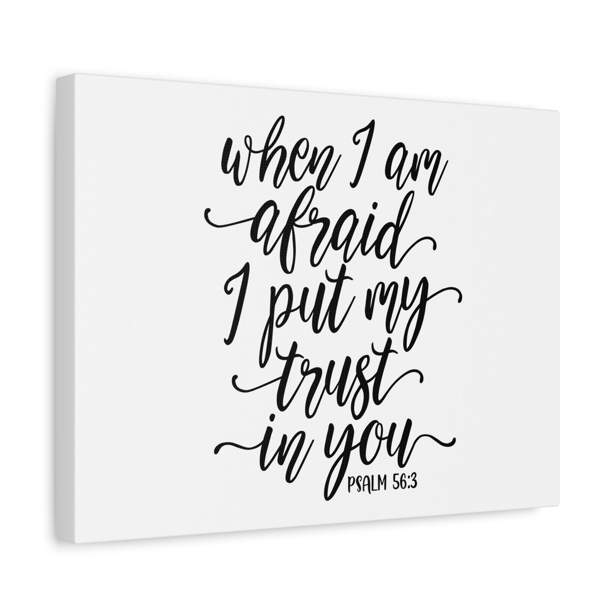 Scripture Canvas I Put My Trust In You Psalm 56:3 Christian Wall Art Bible Verse Print Ready to Hang-Express Your Love Gifts