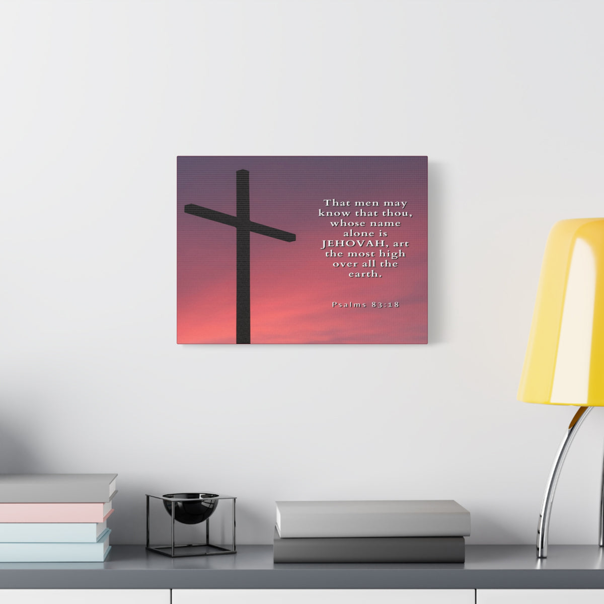 Scripture Canvas Most High Psalms 83:18 Christian Wall Art Bible Verse Print Ready to Hang-Express Your Love Gifts